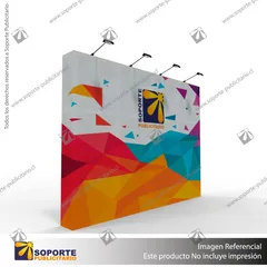 PANEL ARAÑA TEXTIL RECTO 4 CUERPOS (300*230 CMS) + CARRO BASICO + FOCOS HALOGENO