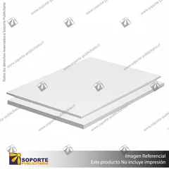 PLANCHA PVC SOPORTE PUBLICITARIO TIPO TROVICEL BLANCA 1MM 0.8 DENSIDAD 1.22X2.44 MTS - CAJA 20 UNIDA
