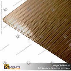 POLICARBONATO ALVEOLAR BRONCE 6MM - 2.10 X 2.95 MT