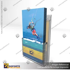 PORTA FOLLETO EN PORTA GRAFICA ACRILICO A6 (10.5*14.8 CMS) FORMATO MURO VERTICAL 1.5 MM