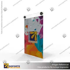 PORTA GRAFICA ACRILICO A4 (21*29.7 CMS) FORMATO MURO VERTICAL 1.7 MM (C12)