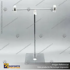 PORTA GRAFICA MINI T EXTENSIBLE MEDIDA AJUSTABLE 19.5*30 A 53 CMS CON PINZAS Y BASE CUADRADA METAL
