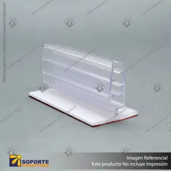 PORTA STOPPER FLEXIBLE CON ADHESIVO 75*38*38 MM ESPESOR GRAFICA 3-5 MM