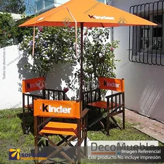 SILLA TIPO DIRECTOR DE MADERA COLOR CAFE