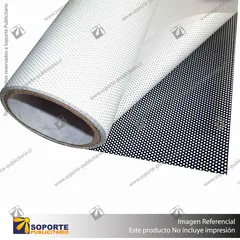 VINILO ADHESIVO BLANCO PERFORADO 140 MICRAS 1.37*50 MTS (WINDOWS VISION)