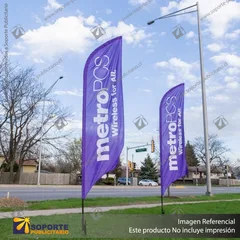 MASTIL CURVO VELA ALUMINIO 520*100 CMS PARA BANDERA PUBLICITARIA