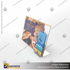 PORTA FOLLETO EN PORTA GRAFICA ACRILICO A3 (29.7*42 CMS) FORMATO L HORIZONTAL 2.5 MM