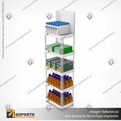 EXHIBIDOR MODULAR PARA PRODUCTOS 35*24*132 CMS PAYLOADER ESTANDAR BANDEJA BLANCA (C2)