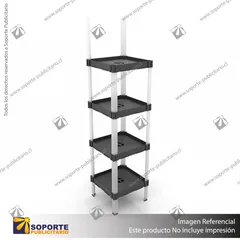 EXHIBIDOR MODULAR PARA PRODUCTOS 40*40 CMS PAYLOADER SISTEMA ENSAMBLE BANDEJA NEGRA