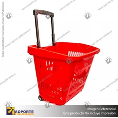 CANASTO PLASTICO CON ASA RETRACTIL DE 34 LTS