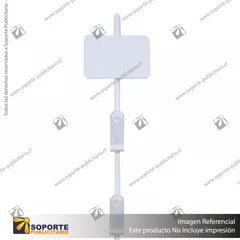 GANCHERA METALICA 12 POSICIONES CON PORTAPRECIO ENGANCHE SIMPLE