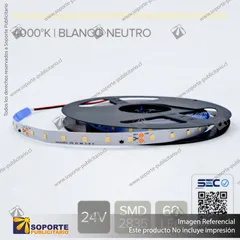 CINTA LED 4.8W 24V - BLANCO NEUTRO (ROLLO 10 MTS)