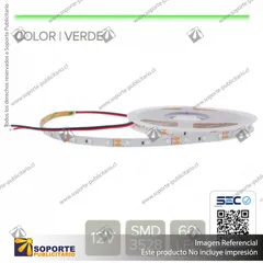 CINTA LED 4.8W 12V 60L VERDE (ROLLO 5 MTS)