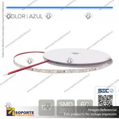 CINTA LED 6W 12V 60L ZIG ZAG AZUL (ROLLO 5 MTS)