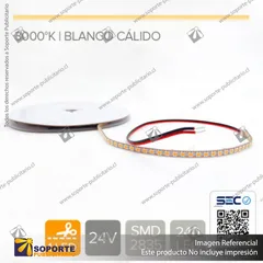 CINTA LED CORTE 1 LED 7W 24V 240L BLANCO CALIDO (ROLLO 5 MTS)