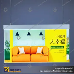 PANEL MENU SLIM BOX PLATEADO DOBLE CARA COLGANTE PIOLAS (900X350)
