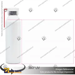 BOTELLA ALU/BLANCO/ROJO