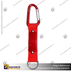 LLAVERO CARABINER/ROJO/ROJO