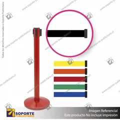 PACK 10 SEPARADORES DE FILA CORPORATIVOS ROJOS CINTA (ELECCION) LOGO EN COLORES