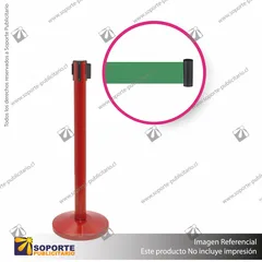 SEPARADOR DE FILAS ROJO CON CINTA VERDE