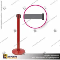 SEPARADOR DE FILAS ROJO CON CINTA GRIS