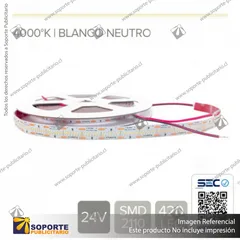 CINTA LED 22W 24V NEUTRO ALTO BRILLO (ROLLO 5 MTS)