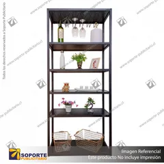 ESTANTE METALICO PARA VINOS CON PORTA COPAS