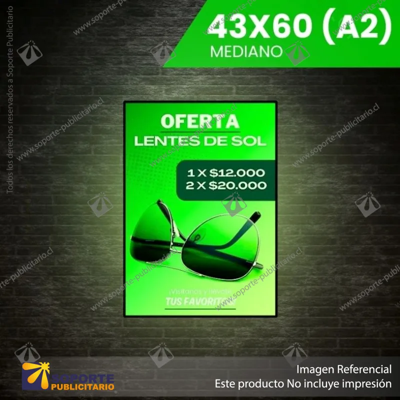 LED PANEL A2 4360, (MEDIANO) - PANEL + IMPRESION + DISENO