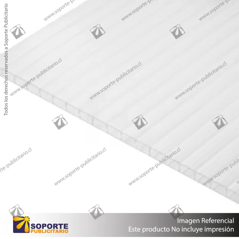 POLICARBONATO ALVEOLAR BLANCO 8 MM - 2.10 X 5.9 MT