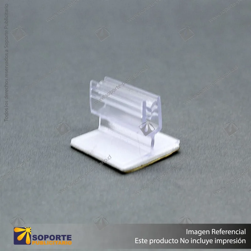 PORTA STOPPER FLEXIBLE CON ADHESIVO 25*20*25 MM ESPESOR GRAFICA 2-3 MM