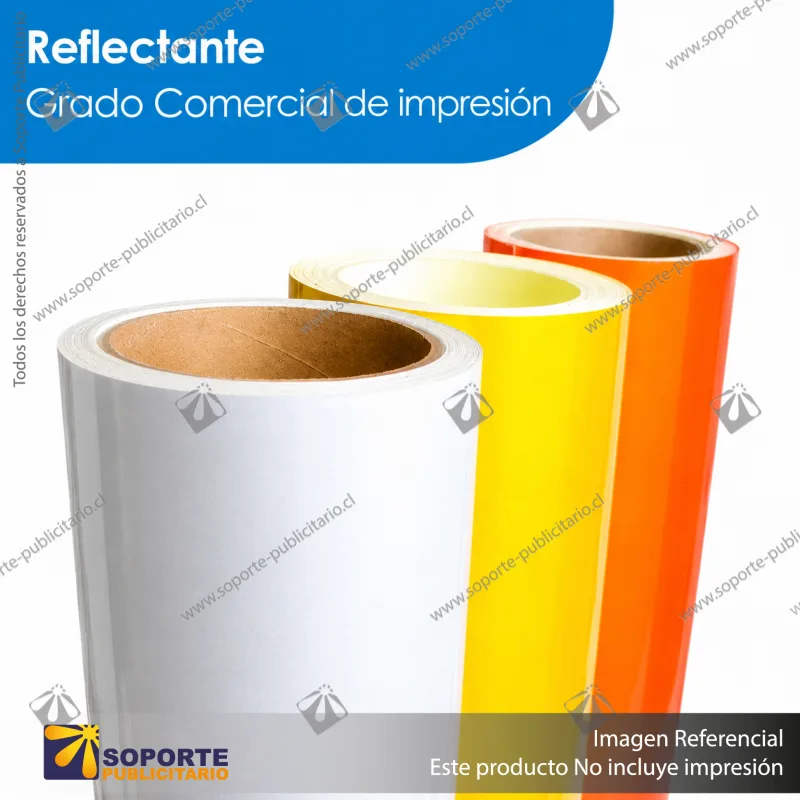 REFLECTANTE GRADO COMERCIAL DE IMPRESION - BLANCO REFLECTANTE - 124 CMS - ROLLO 45.7 MTS