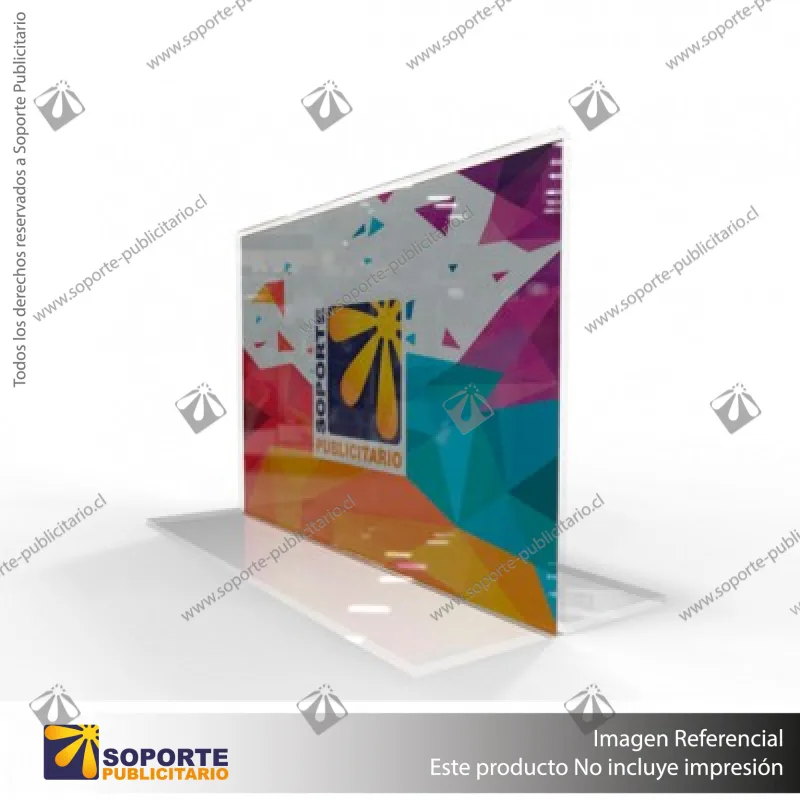 PORTA GRAFICA ACRILICO A5 (14.8*21 CMS) FORMATO T HORIZONTAL 1.7 MM (C12)