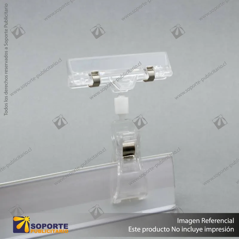 SOSTENEDOR GRAFICA PINZA ACRILICA 105MM