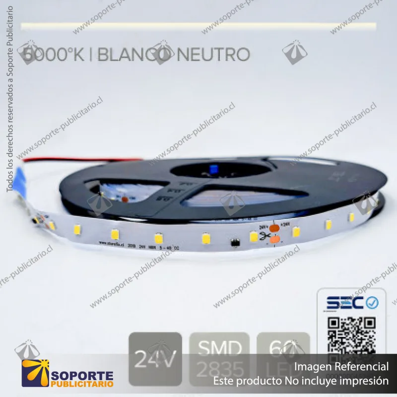 CINTA LED 3.6W 24V - BLANCO NEUTRO (ROLLO 10 MTS)