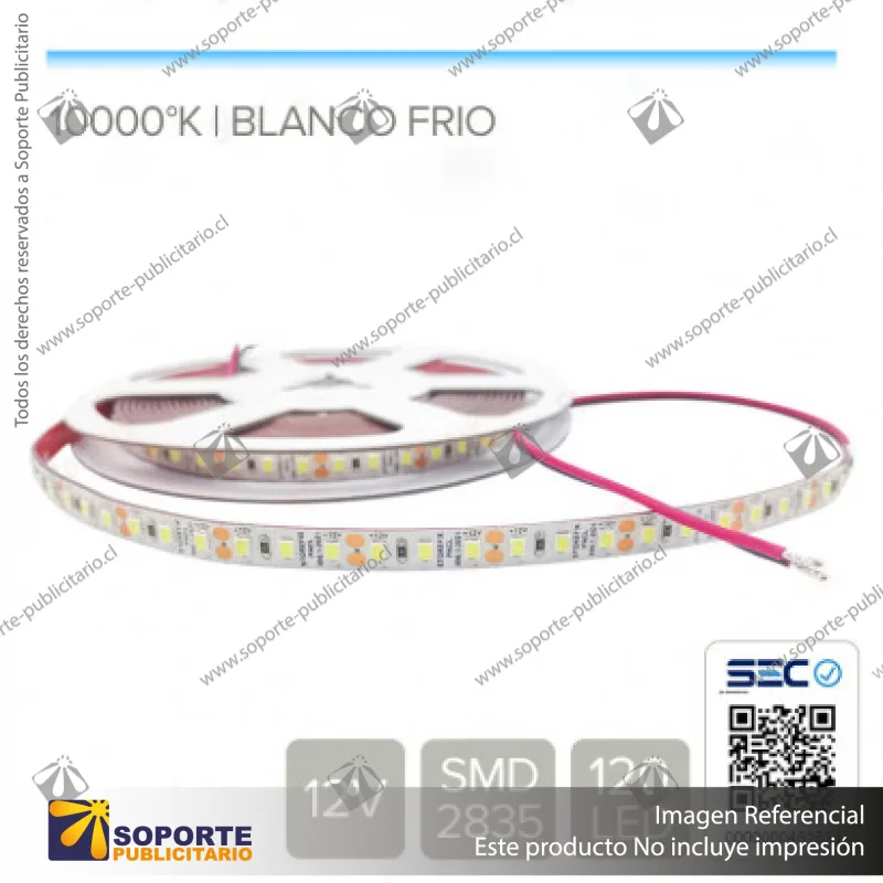 CINTA LED 9.6W 12V 120L EXTRAFRIO (ROLLO 5 MTS)