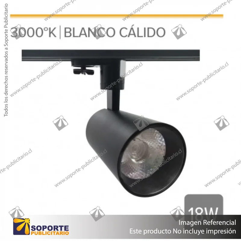 FOCO TRACK LIGHT BREMEN 18W NEGRO