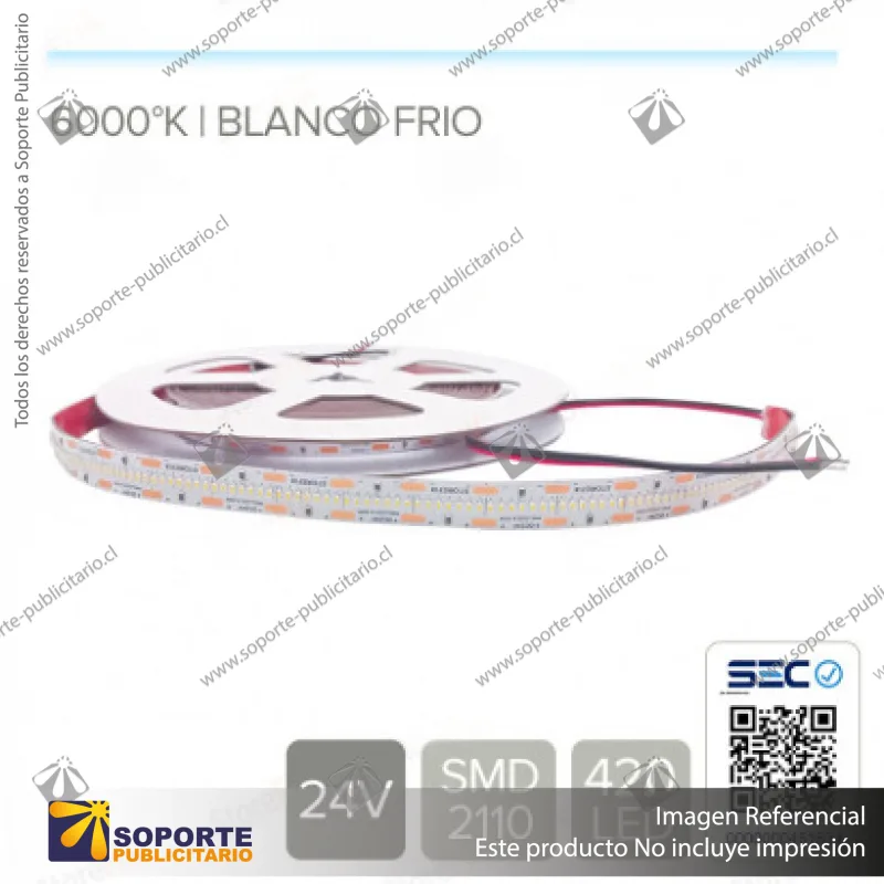 CINTA LED 22W 24V FRIO ALTO BRILLO (ROLLO 5 MTS)