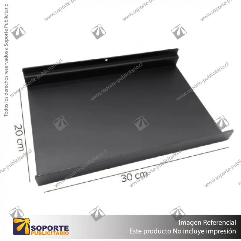 BANDEJA METALICA A PANEL RANURADO 30X20 CM