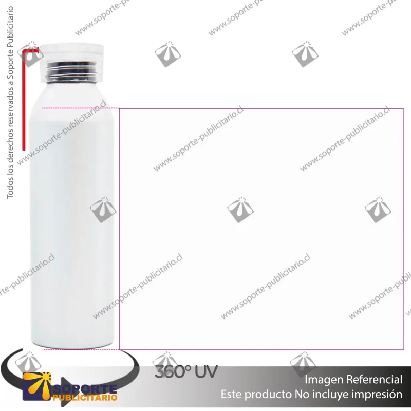 BOTELLA ALU/BLANCO/ROJO