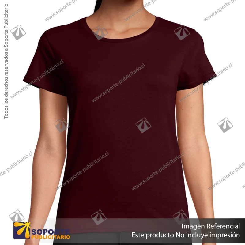 POLERA PIONEER MUJER/M/BURDEOS