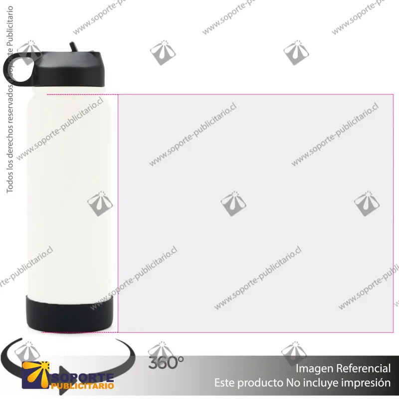 BOTELLA HYDRAGO 1000 ML/BLANCO/NEGRO