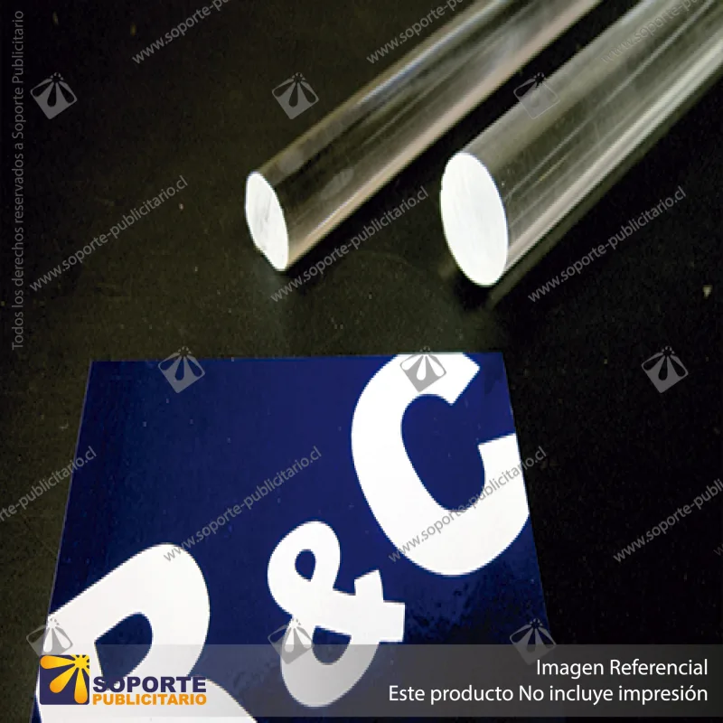 BARRA ACRILICA REDONDA - 1200 MM - 8 MM - 8 MM