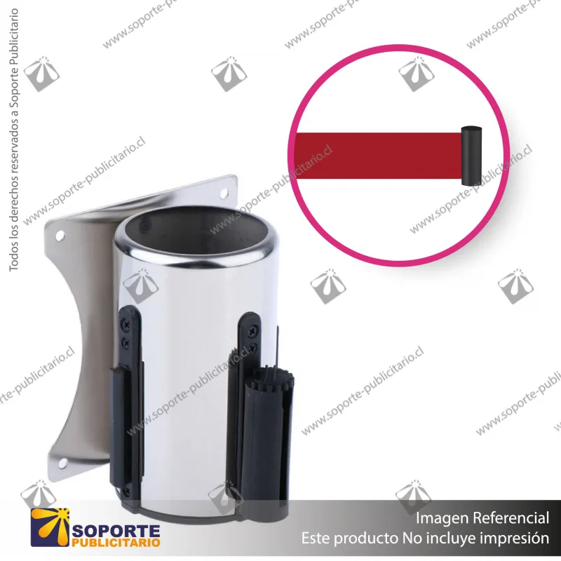 SISTEMA MURO A MURO CARCASA ACERO INOX. CINTA 5 MTS. ROJA