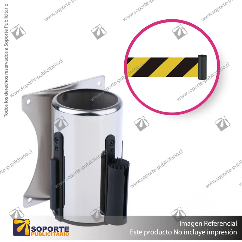 SISTEMA MURO A MURO CARCASA ACERO INOX. CINTA 5 MTS. PRECAUCION