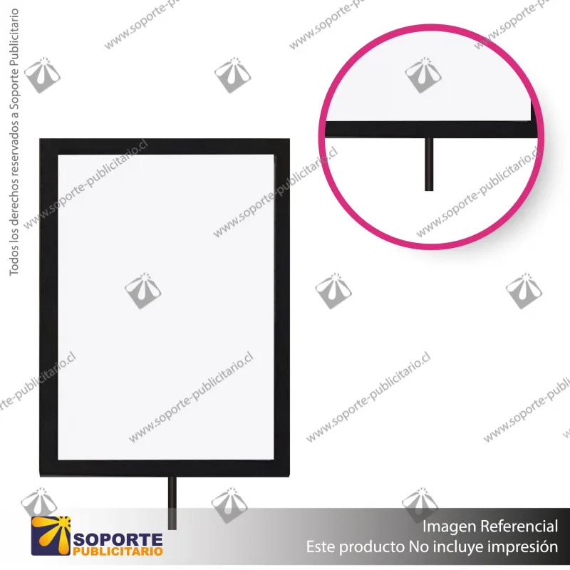 PORTA GRAFICA PARA SEPARADOR EMPERADOR Y/O CORONA VERTICAL NEGRA