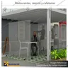 BIOMBO SEPARADOR AMBIENTES PA 10 MM SIN MARCO 210*200 CMS COLOR OPAL CON RUEDAS, foto 4