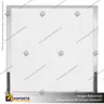 BIOMBO SEPARADOR AMBIENTES PA 6 MM CON MARCO PVC 105*200 CMS TRANSPARENTE CON RUEDAS, photo 2