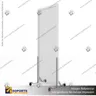 BIOMBO SEPARADOR AMBIENTES PA 6 MM CON MARCO PVC 70*200 CMS TRANSPARENTE CON RUEDAS, foto 1