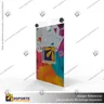 PORTA GRAFICA ACRILICO A5 (14.8*21 CMS) FORMATO MURO VERTICAL 1.7 MM (C12), foto 3