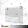 PORTA GRAFICA ACRILICO CON TARJETERO A6 (10.5*14.8 CMS) MURO HORIZONTAL 2 MM + VENTOSAS, foto 2